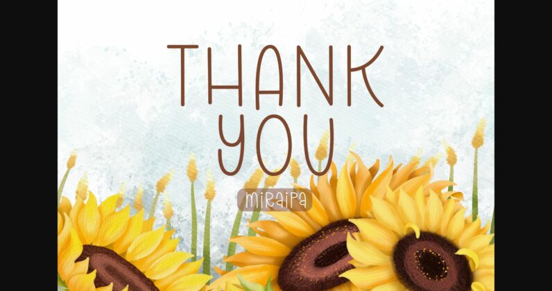 Sunflower Garden Font Poster 8