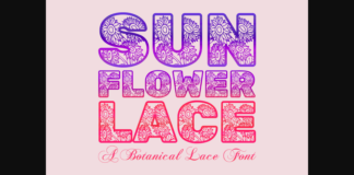 Sunflower Lace Font Poster 1