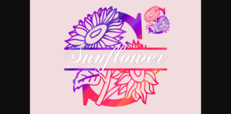 Sunflower Split Font Poster 1
