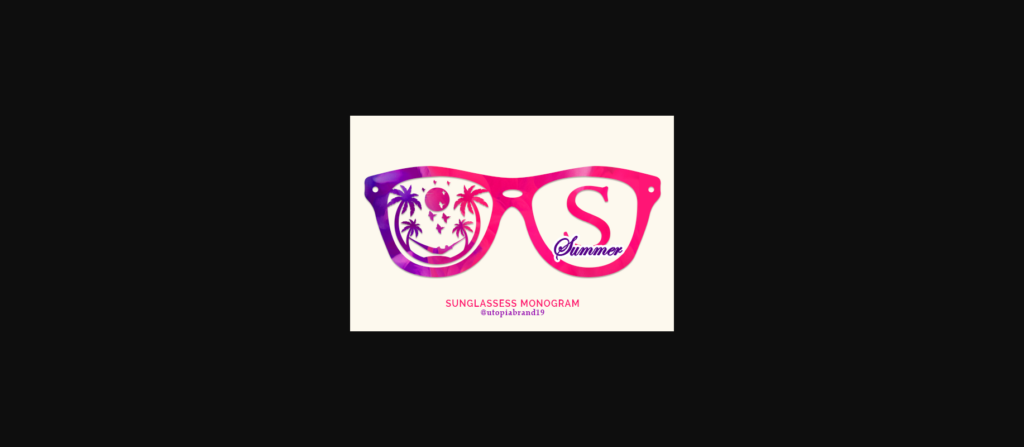 Sunglassess Monogram Font Poster 3