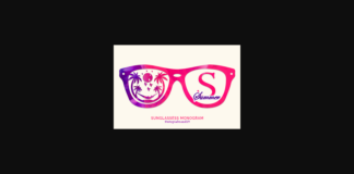 Sunglassess Monogram Font Poster 1