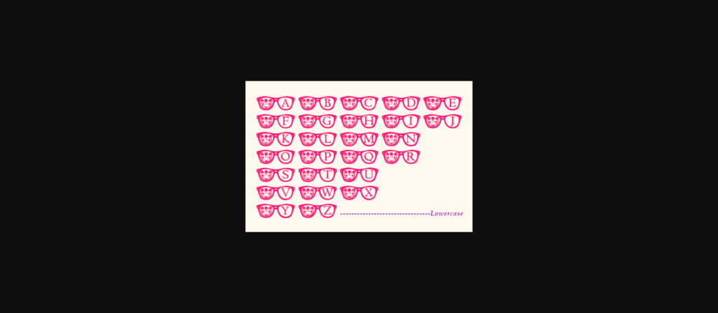 Sunglassess Monogram Font Poster 7