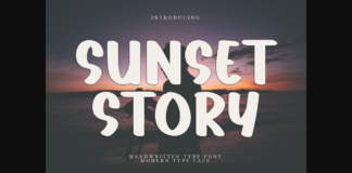 Sunset Story Font Poster 1