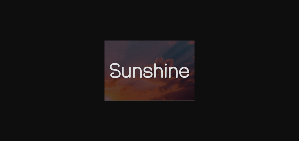 Sunshine Font Poster 3