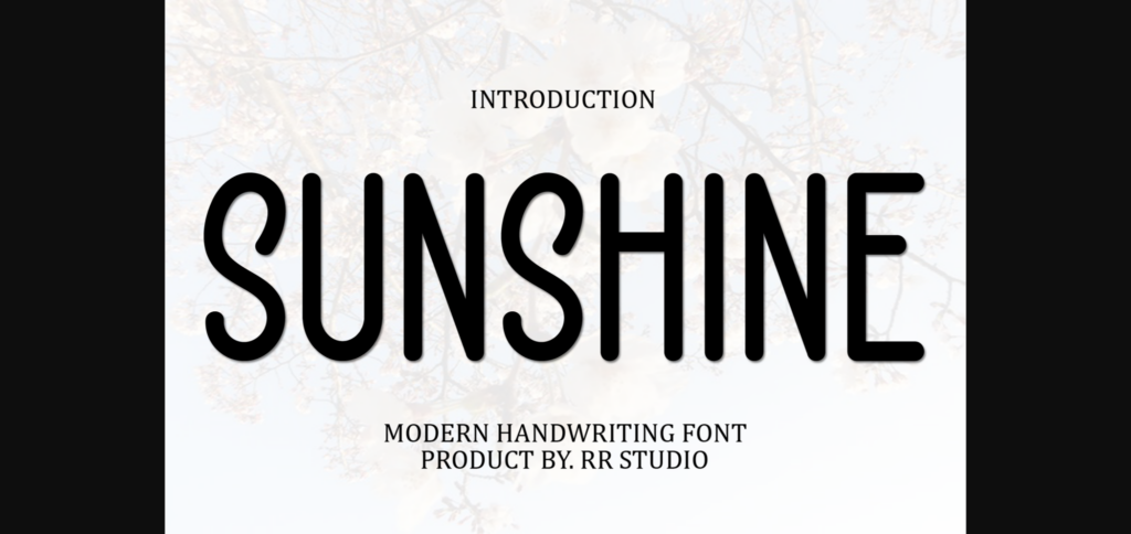 Sunshine Font Poster 3