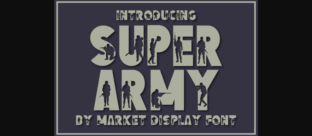 Super Army Font Poster 3