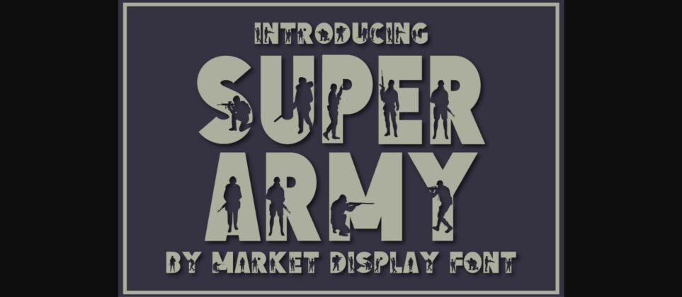 Super Army Font Poster 1