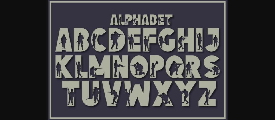 Super Army Font Poster 4