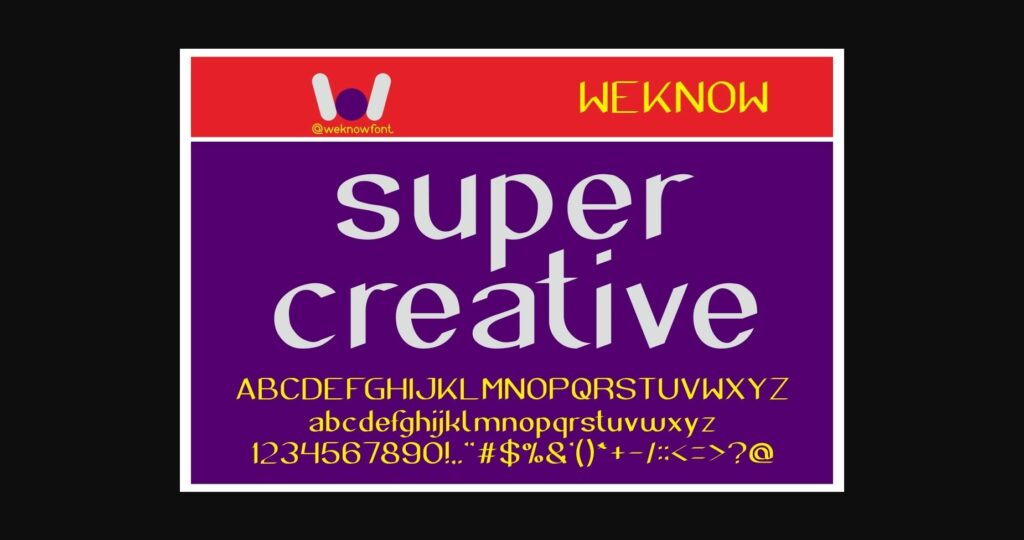 Super Creative Font Poster 1