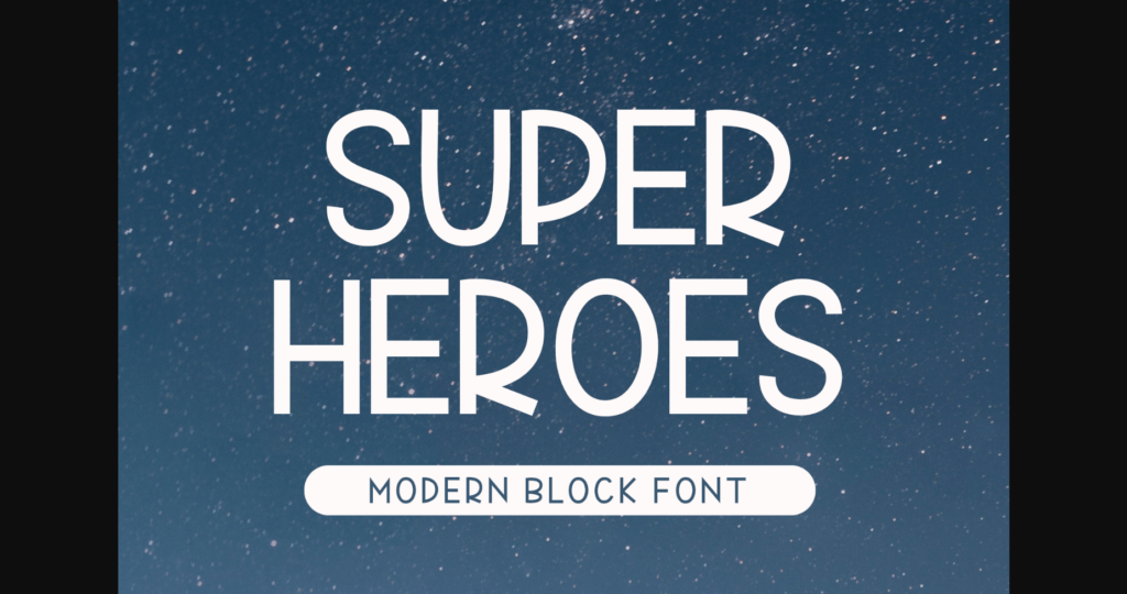 Super Heroes Font Poster 3