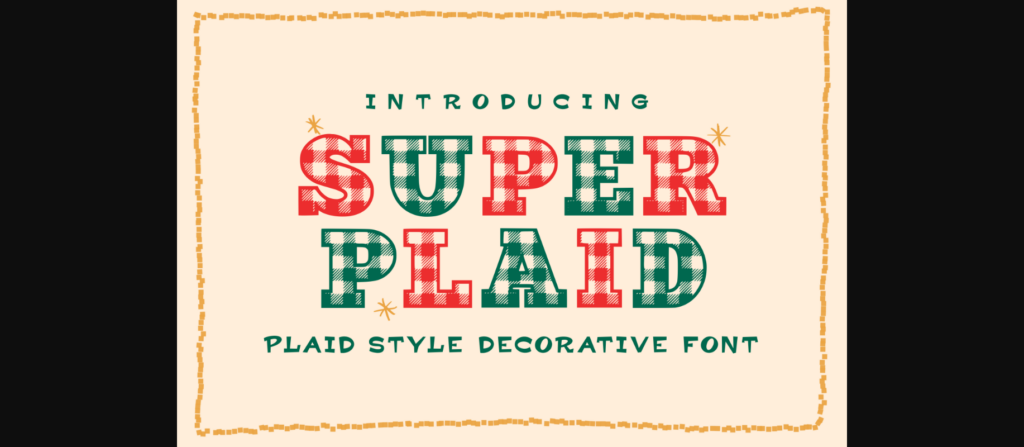 Super Plaid Font Poster 3