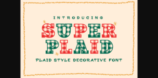 Super Plaid Font Poster 1