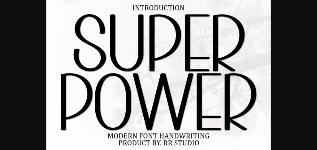 Super Power Font Poster 3