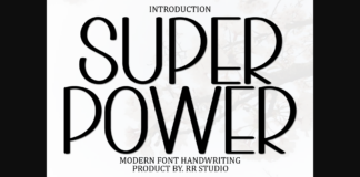 Super Power Font Poster 1