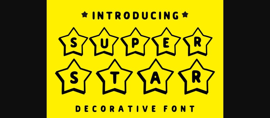 Super Star Font Poster 1