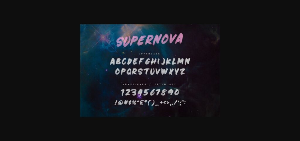 Supernova Font Poster 4