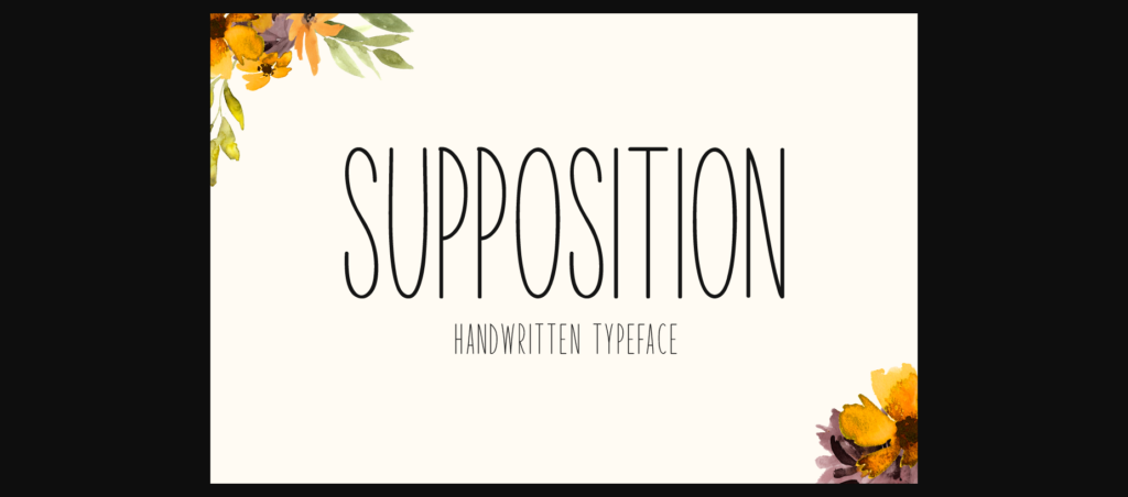 Supposition Font Poster 3