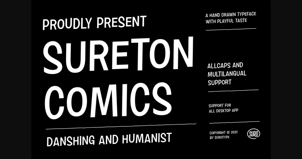 Sureton Comics Font Poster 1