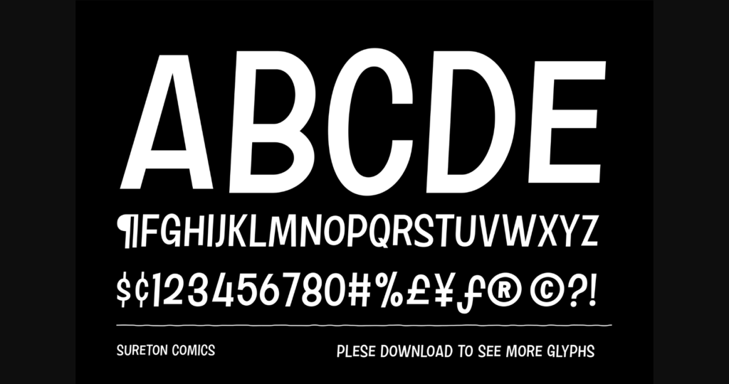 Sureton Comics Font Poster 7