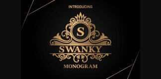 Swanky Monogram Font Poster 1