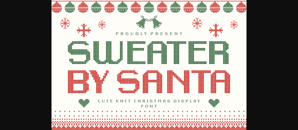 Sweater by Santa Font Poster 3