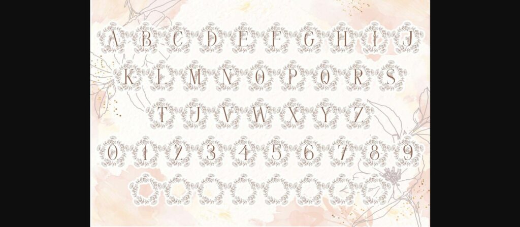 Sweet Bloom Monogram Font Poster 6