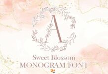 Sweet Blossom Monogram Font Poster 1