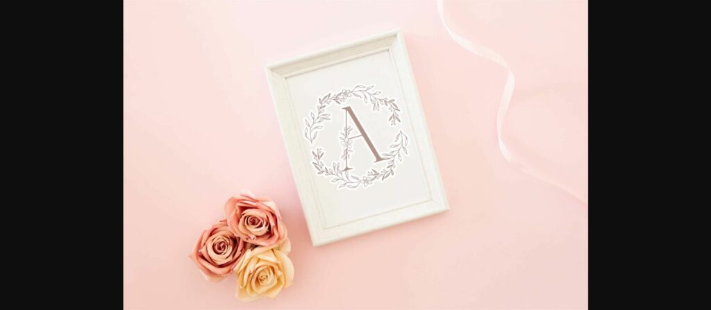 Sweet Blossom Monogram Font Poster 5