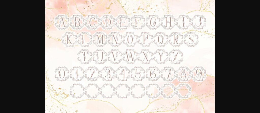 Sweet Blossom Monogram Font Poster 6