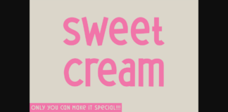 Sweet Cream Font Poster 1