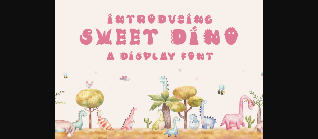 Sweet Dino Font Poster 3