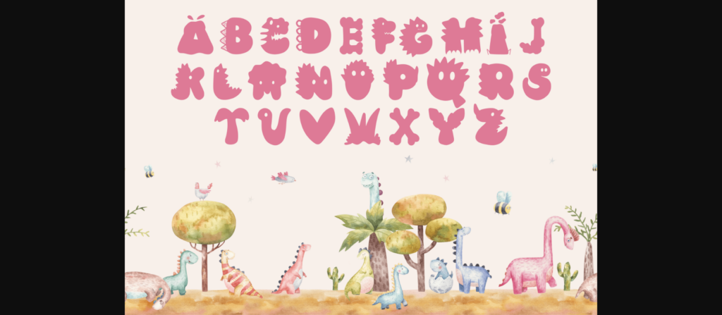 Sweet Dino Font Poster 4