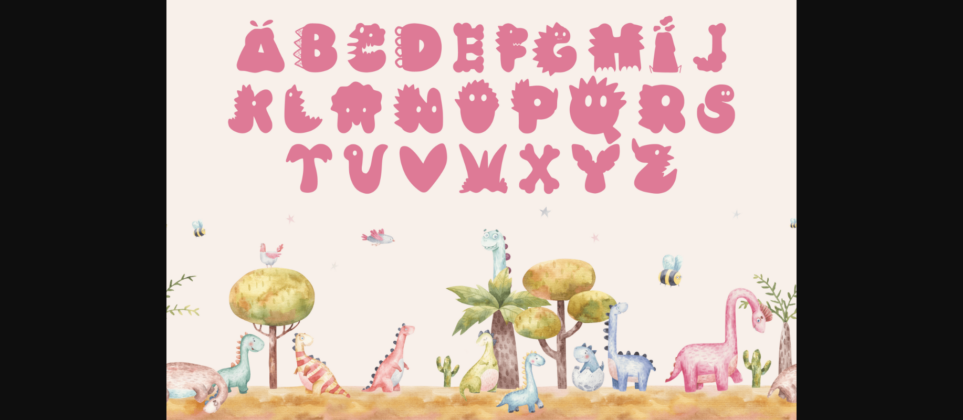 Sweet Dino Font Poster 4