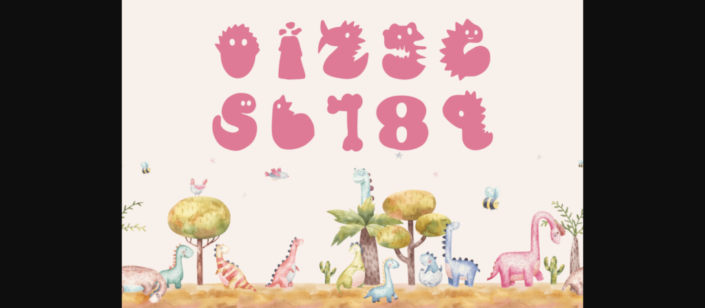 Sweet Dino Font Poster 5