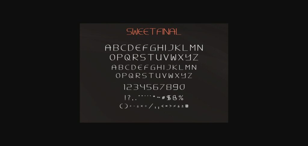 Sweet Final Font Poster 6