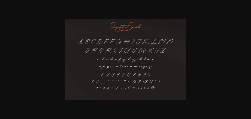 Sweet Final Font Poster 8