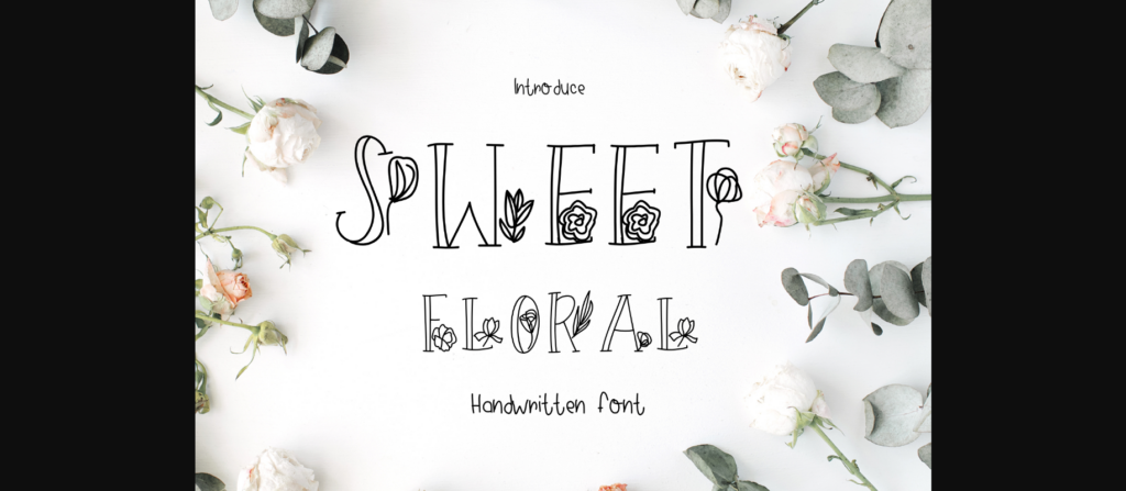 Sweet Floral Font Poster 1