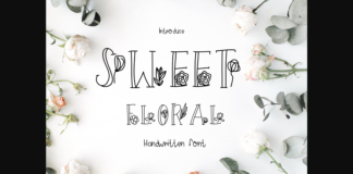 Sweet Floral Font Poster 1