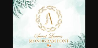 Sweet Leaves Monogram Font Poster 1