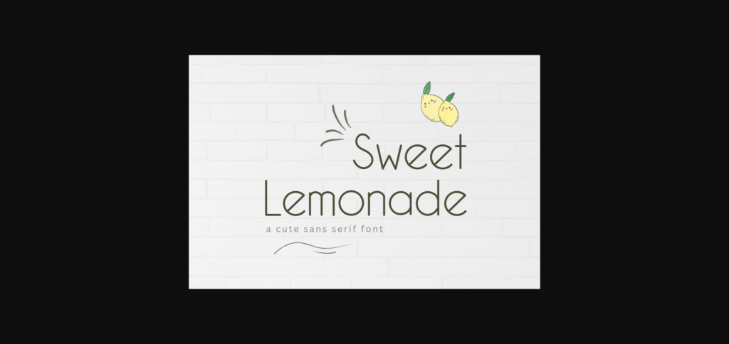 Sweet Lemonade Font Poster 3