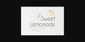 Sweet Lemonade Font Poster 1