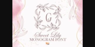 Sweet Lily Monogram Font Poster 1