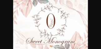 Sweet Monogram Wreath Font Poster 1