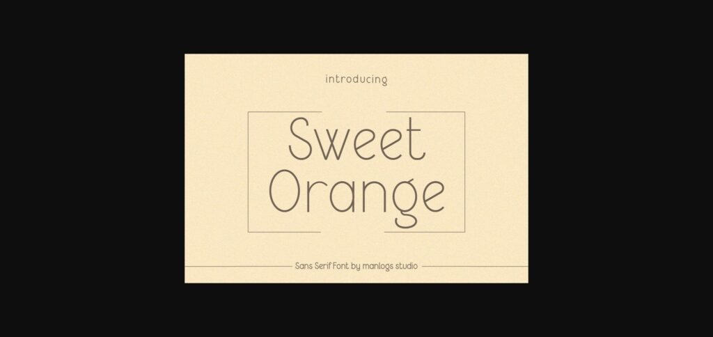 Sweet Orange Font Poster 3