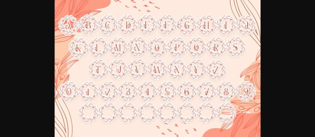 Sweet Spring Monogram Font Poster 6