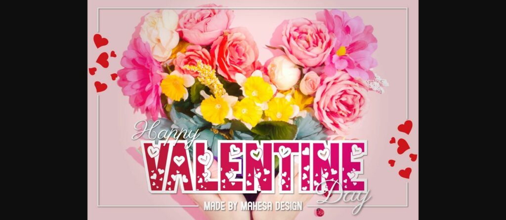 Sweet Valentine Font Poster 4