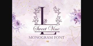 Sweet Vine Monogram Font Poster 1