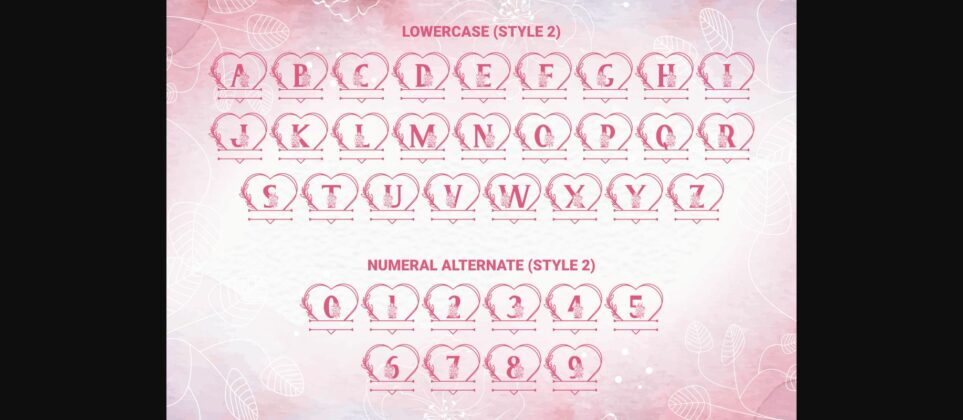 Sweety Camellia Monogram Font Poster 7