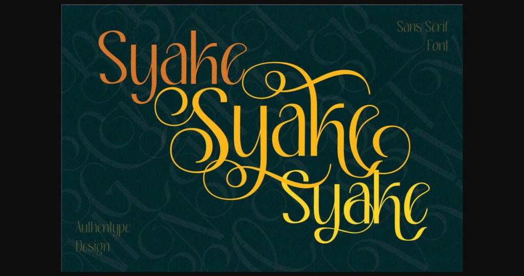 Syake Font Poster 3