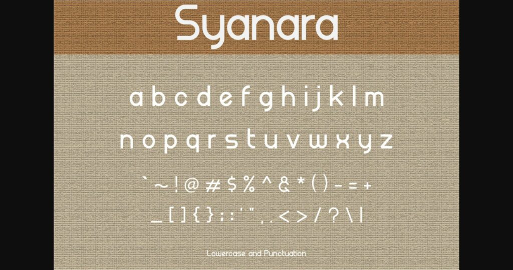 Syanara Font Poster 11